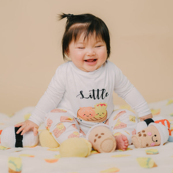 3pcs Crochet Rattle Dolls Bundle Set - Wee Bean + Boba Tea + Siu Mai