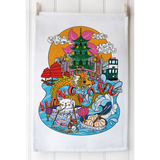 TEA TOWEL - Hong Kong Dragon