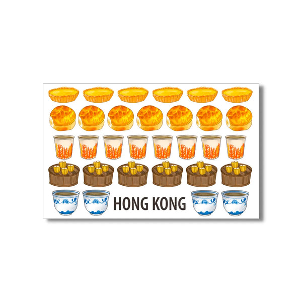 LRP POSTCARD: Hong Kong Food Icons