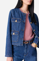 Denim Jacket 3eva66-v02712 Royal