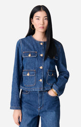 Denim Jacket 3eva66-v02712 Royal