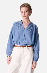 Blouse 4eva02-v09117 Chambray