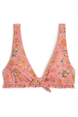 Recycled bikini top Ohau - Bohemian Strawberry