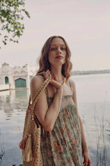 ORGANIC COTTON MAXI DRESS - JODHPUR FLOWER