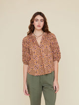 Blouse X355135 Lucia Top Indigo-Flora