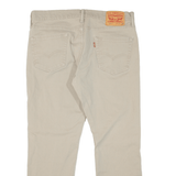 LEVI'S 511 Jeans Mens Beige Slim Straight Denim W34 L25