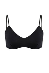Elise Black Bralette Bikini Top with Adjustable Straps