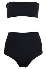 Black Strapless Bikini Top - Bianca