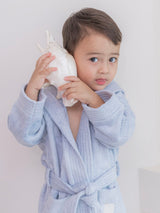Bamboo Organic Cotton Bathrobe - Seashell Blue