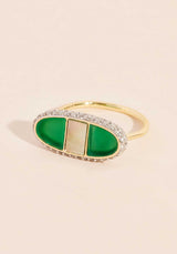 Ring Izy 1 Ring Green-Pearl