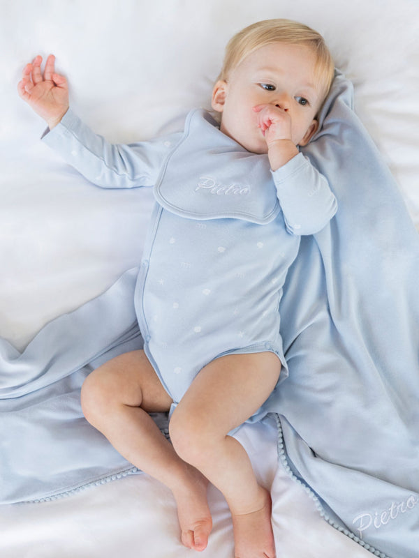 Bib Set x 3 Seashell Blue