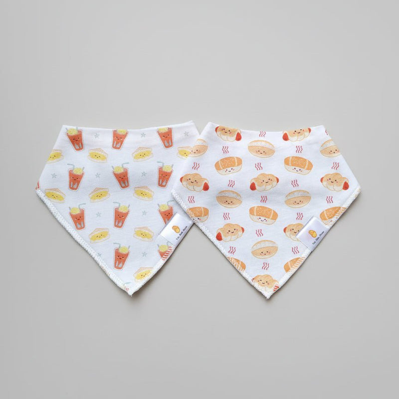 Organic Cotton Bandana Bibs 2pcs Set - Takoyaki + Taiyaki