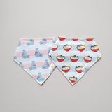 Organic Cotton Bandana Bibs 2pcs Set - Takoyaki + Taiyaki