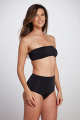Black Strapless Bikini Top - Bianca
