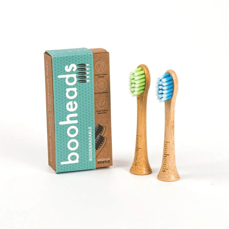 Soniboo - Bamboo Electric Toothbrush Heads Compatible with Sonicare* | Polish Clean 2PK Green & Blue