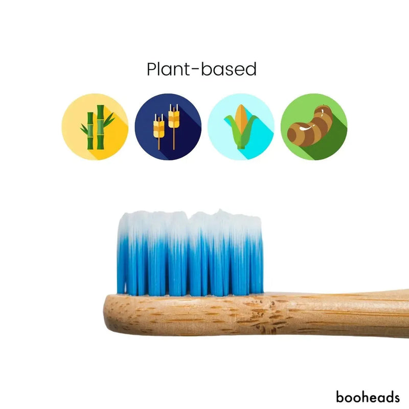 Soniboo - Bamboo Electric Toothbrush Heads Compatible with Sonicare* | Polish Clean 2PK Green & Blue