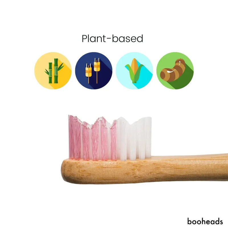 Soniboo - Bamboo Electric Toothbrush Heads Compatible with Sonicare* | Deep Clean 4PK PINK EDITION