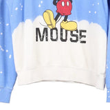 Mickey Mouse Disney Tie-Dye Sweatshirt - Large Blue Cotton Blend