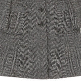 Les Copains Trench Coat - Large Grey Wool Blend