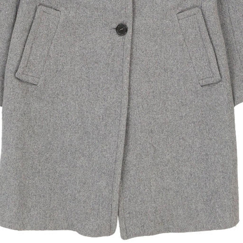 Prada Trench Coat - Large Grey Wool Blend