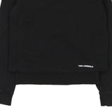 Karl Lagerfeld Spellout Hoodie - Small Black Cotton