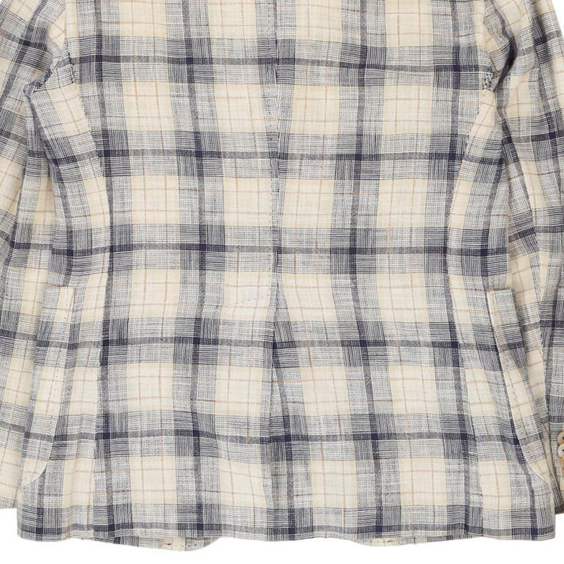 Fendi Checked Blazer - Large Beige Cotton Blend