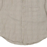 Guess Short Sleeve Shirt - Large Beige Ramie