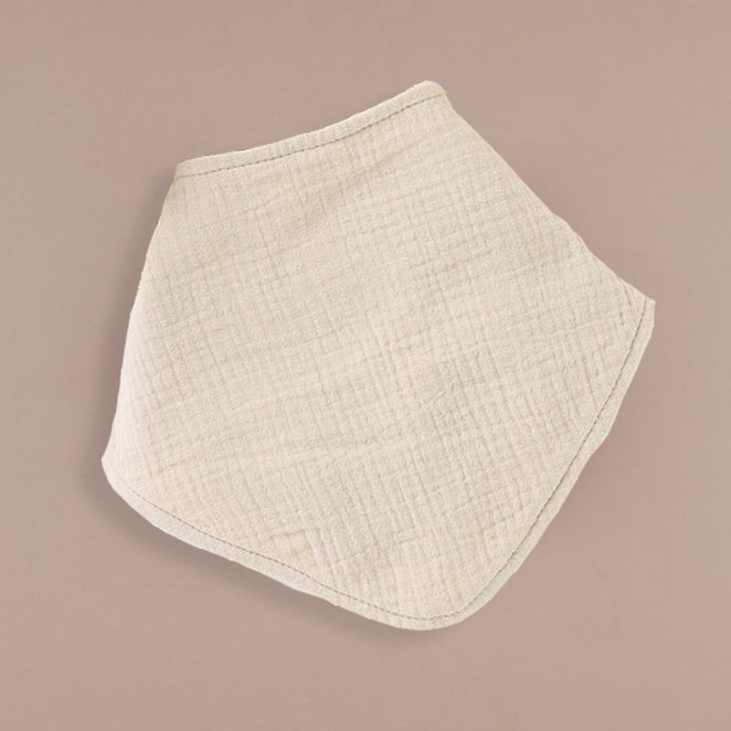 Beige Muslin Organic Cotton Bandana Bib