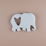 Light Grey Elephant Silicone Teether