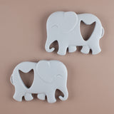 Light Grey Elephant Silicone Teether