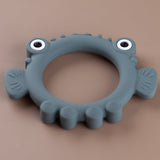 Grey Puffer Silicone Teether