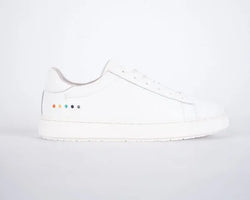 SYDNEY | Classic Recycled Leather sneakers in White - for him & her