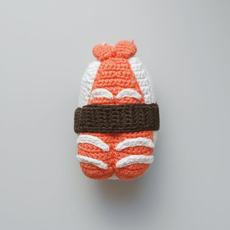 Ebi Sushi Crochet Rattle Doll