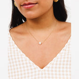 Delicate Pearl Necklace - Gold