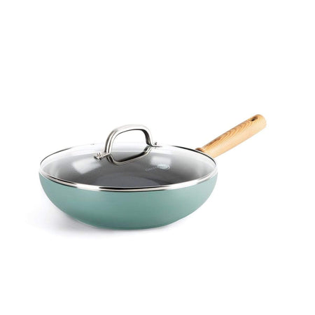 Mayflower 天藍色陶瓷易潔炒鍋連蓋 28cm/3.7L