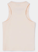 ECRU EMBROIDERED LOGO TANK TOP