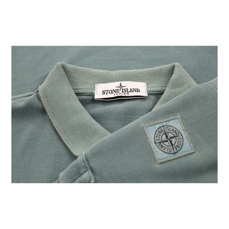 Age 10 Spring / Summer 2015 Stone Island Polo Shirt - Small Blue Cotton