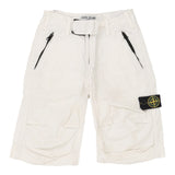 Age 3 Stone Island Shorts - 22W 9L White Cotton