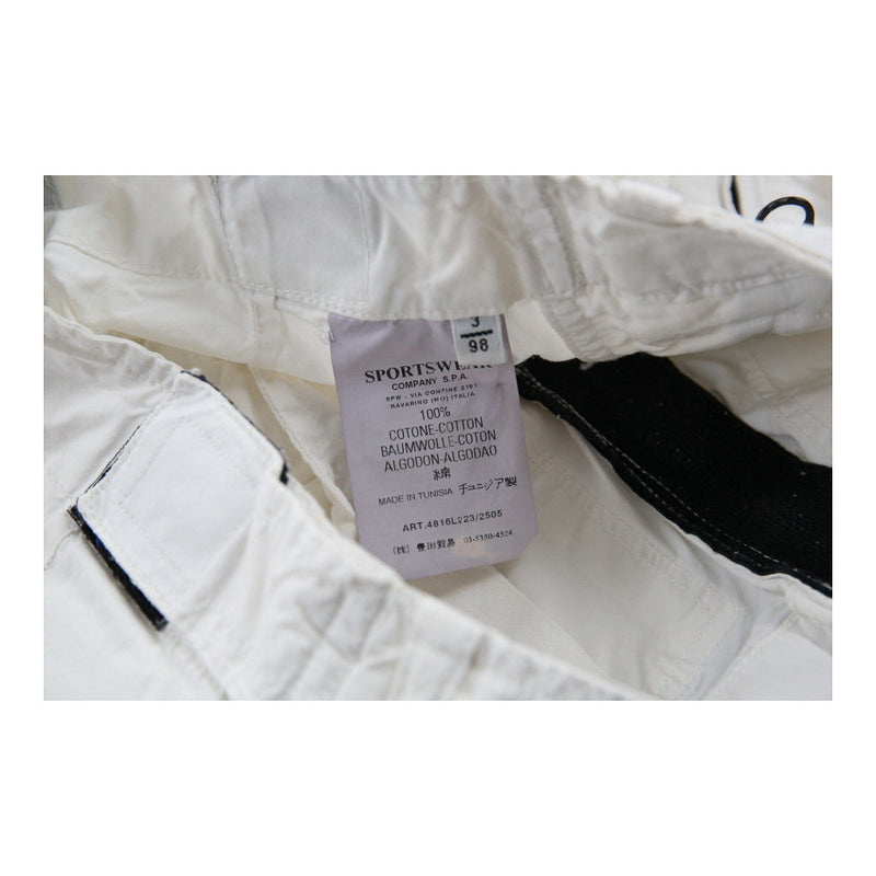 Age 3 Stone Island Shorts - 22W 9L White Cotton