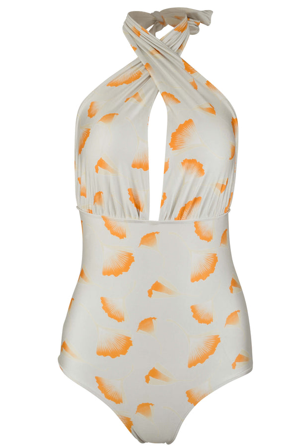 Fernande Halter One Piece Swimsuit in Ginkgo Ivory