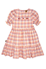 Puffed sleeve dress for girls with ruffle skirt makes a perfect girl summer dress. Making it perfect for  kids summer clothing collection. Best girl dresses.