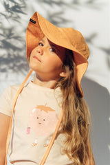 Girl's linen sunhat - Orange