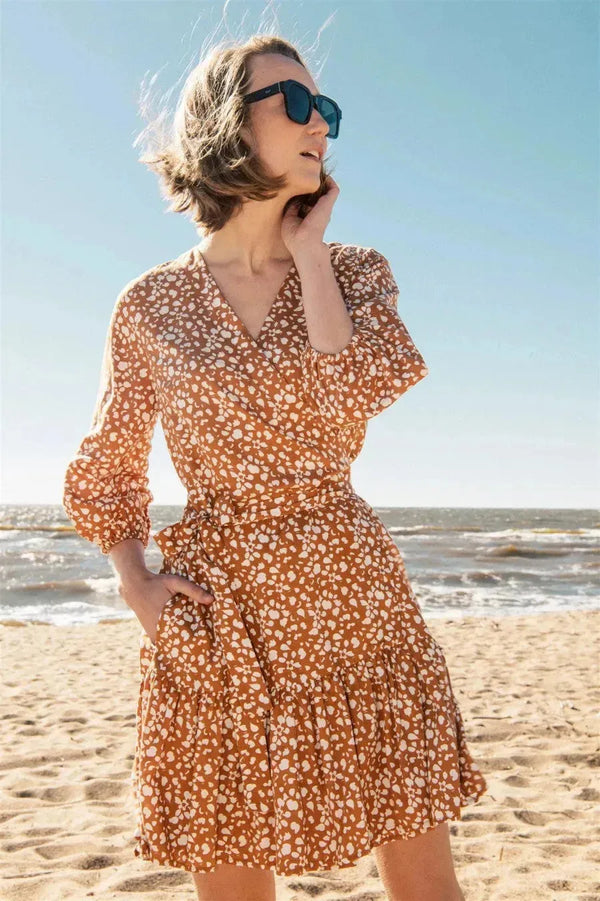 WOMEN WRAP SUMMER DRESS