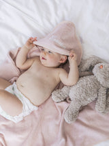 Bamboo Organic Cotton Hooded Towel - Seashell Pink (Personalized)