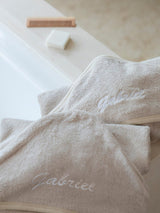 Bamboo Organic Cotton Hooded Towel - Safari Sand (Personalized)