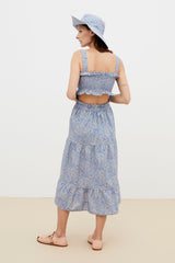 Women summer dress with open back
