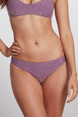 Jenna 经典金银丝三角比基尼泳裤 - 紫丁香