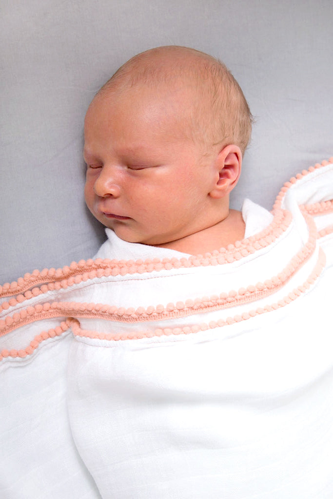 Bamboo Pom Pom Swaddle