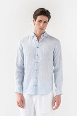 The best-selling men's linen shirt in The best men's linen shirt in new pinstripe blue. The classic men's button-down linen shirt is lightweight and breathable. Shop the best men's linen shirts.
