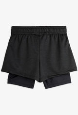 Mini Rodini Sport Quick Dry kids shorts in black are comfortable, practical and easy to wear kids sports shorts and best for kids sports clothing online.